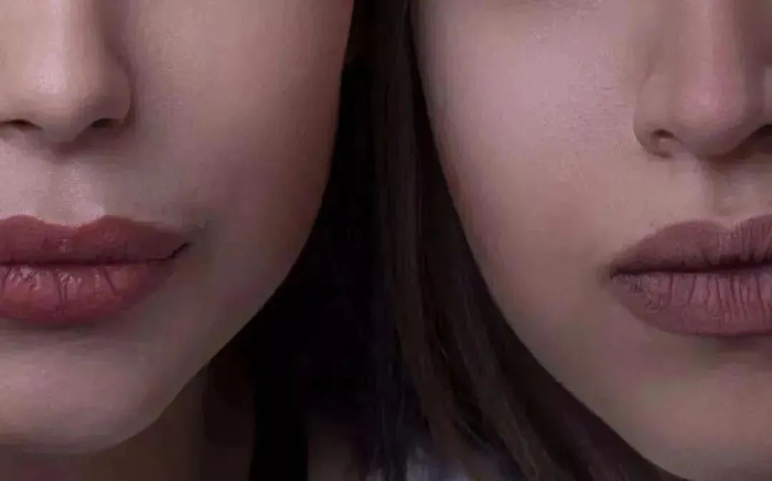 涂上口红后唇纹就会变得特别明显,双唇就像是脱了水的蔬菜01似的