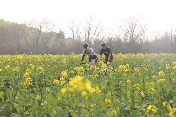             骑行在油菜花海心情舒畅  本版图片均由采访对象提供          