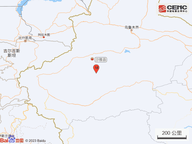 新疆阿克苏地区沙雅县发生33级地震震源深度15公里