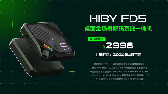 hiby海贝发布fd5r4projectace等播放器耳机产品