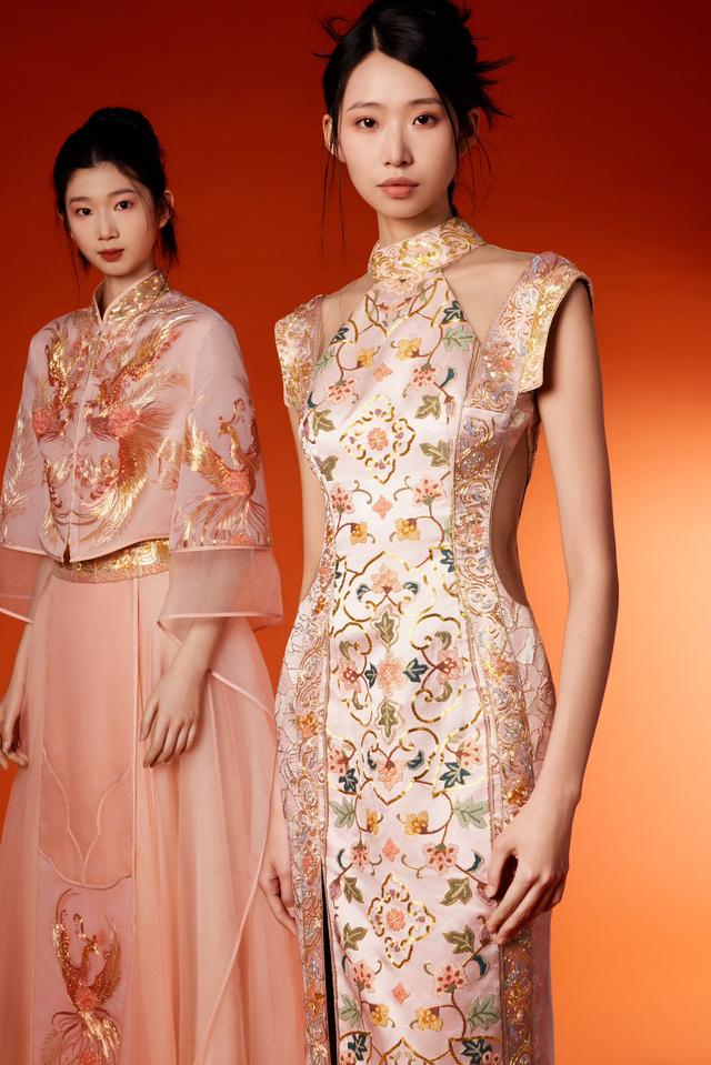 天玺「游龙」上海时装周发布,述写东方雅致之美|礼服|上海时装周_新浪