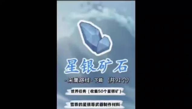 "星银矿石攻略:原神世界任务必看!&quot