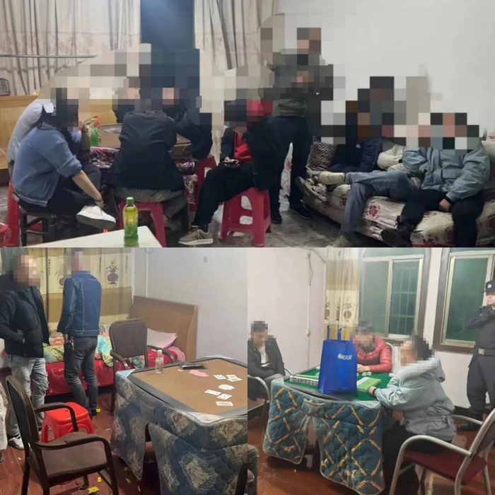 "打麻将","炸金花"… 咸宁7人赌博当场被抓!
