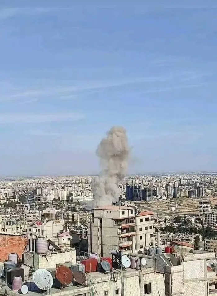 刚刚,记者在大马士革听到爆炸声,事发地紧挨伊朗使馆|大马士革|伊朗