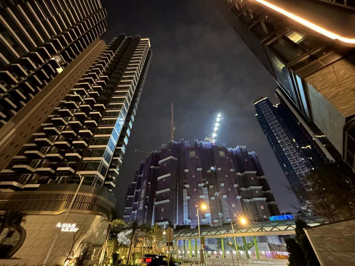 香港在建的新楼盘 （周香香摄）