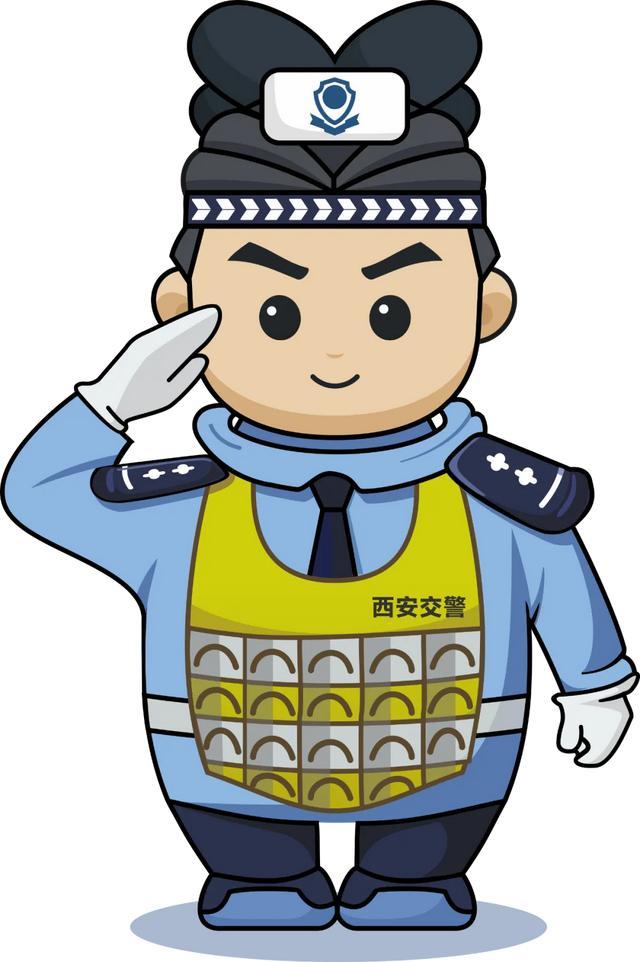 交警插画图片