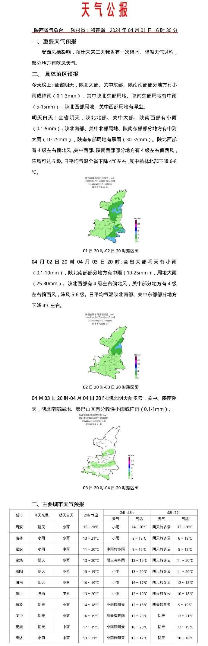 刚刚通知:免费丨西安发布最新天气预报→|西安市|小雨|陕西省_新浪