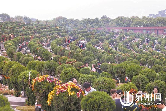 泉州两园一山上周末迎来首个祭扫高峰鲜花代金纸低碳又文明