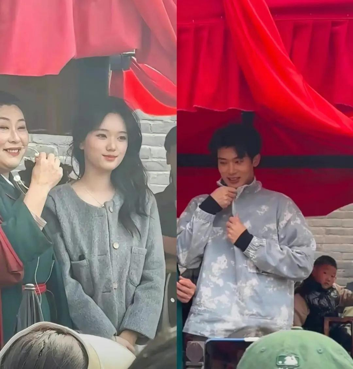 “王婆说媒”的两位高颜值嘉宾，图源：抖音截图