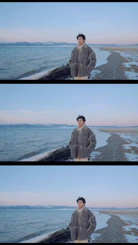 该怎么形容王源在冬日新疆的赛里木湖湖畔开车追日落带给我的感动呢