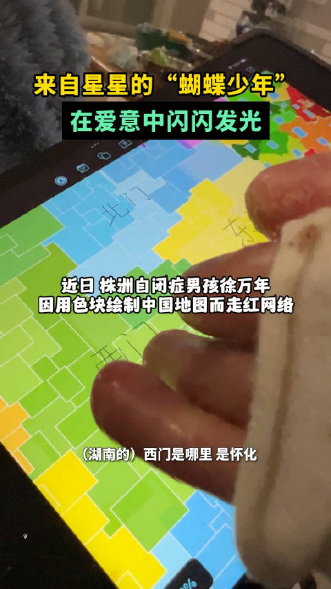 来着湖南株洲的小小画家徐万年虽身患自闭症和罕见皮肤病