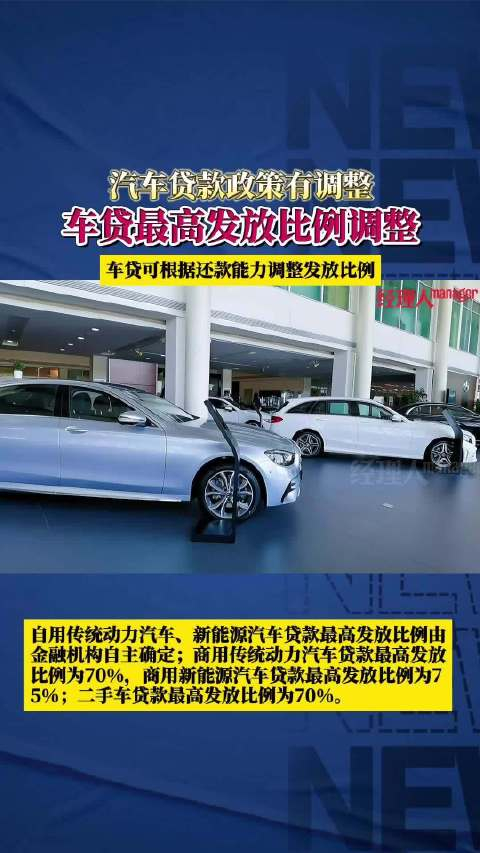 车贷最高发放比例有调整
