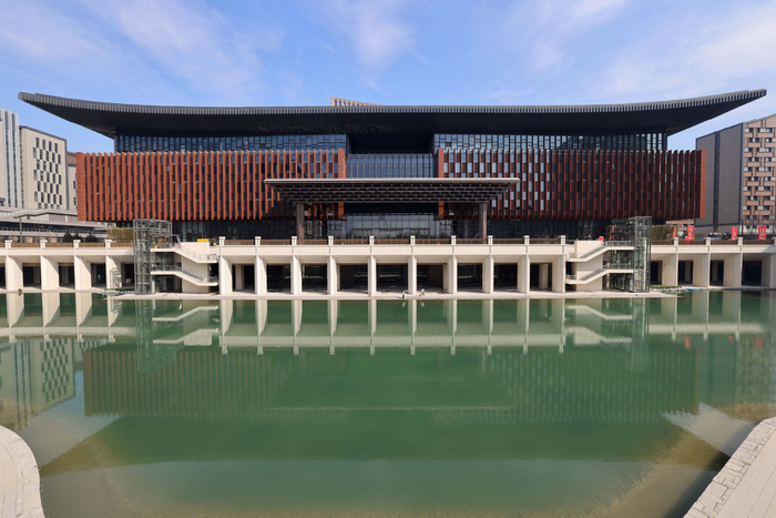 河北雄安新区标志性建筑彰显中式美学
