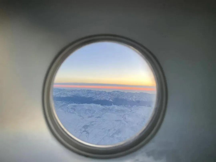 晴子拍下的日出的瞬间。（图｜晴子供图）