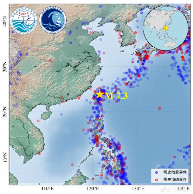 台湾震源附近发生过36次海啸事件