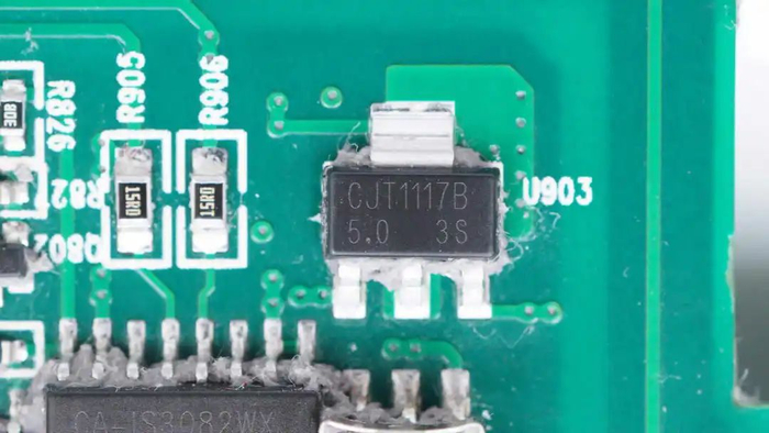长晶科技 cjt1117b 5.0 ldo用于为隔离通信芯片供电.