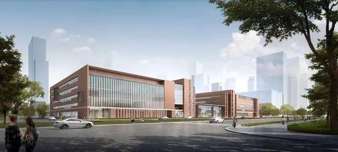 耀华中学滨城学校效果图塘沽南站滨河公园一期塘沽南站滨河公园一期