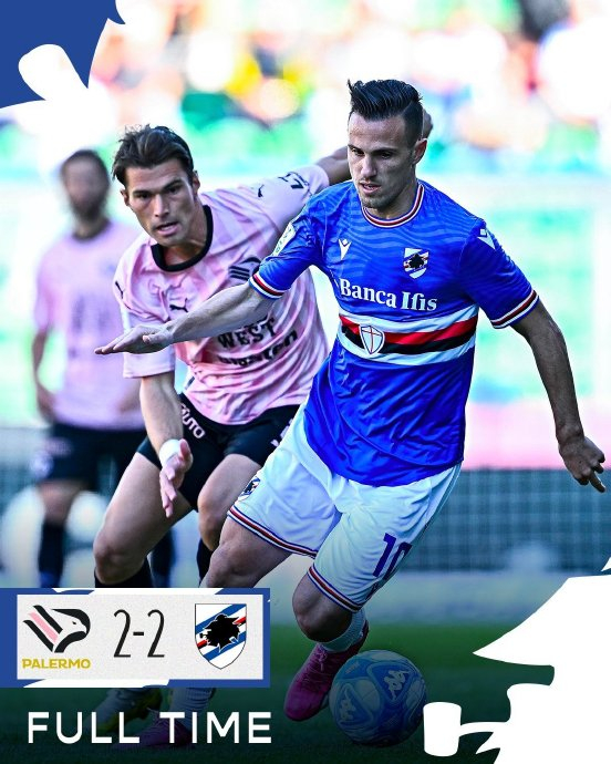 由皮尔洛执教的桑普多利亚客场2:2巴勒莫队…|客场|桑普多利亚|巴勒莫