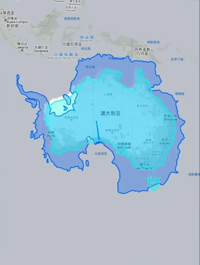 到大西洋中脊面积的1/2,另外一个,南极洲面积虽然达到1400万平方公里