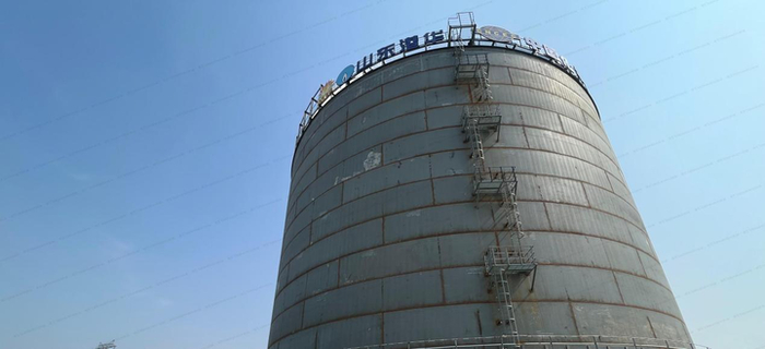 安子坡lng储配站储罐主体安装工作完成,储量3万立方米|lng_新浪新闻