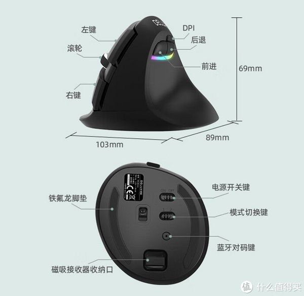 探索delux多彩m618mini垂直鼠标人体工学的入门之选