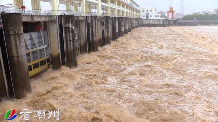 洪峰过境潮州最大流量5950立方米每秒