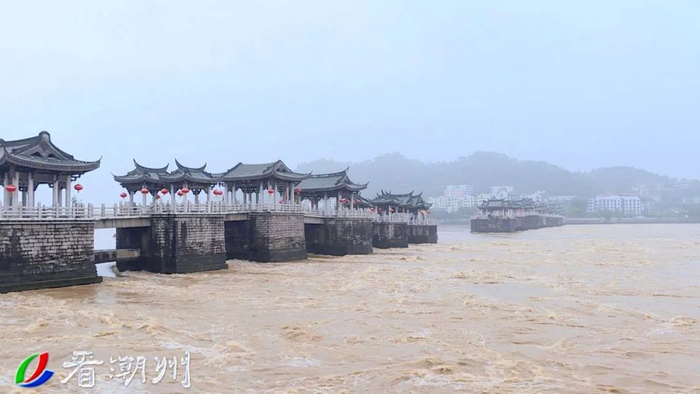 洪峰过境潮州最大流量5950立方米每秒