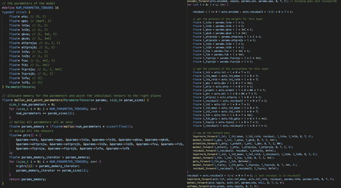 退网两周的前openai大神归来再整活1000行c代码搞定gpt2训练网友c语言