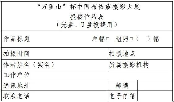 截稿提醒 | "万重山杯"中国布依族摄影大展|布依族|省