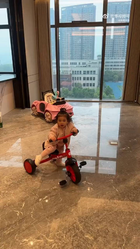 吴迪文静夫妇在杭州的大平层新房为孩子们准备了室内游乐场