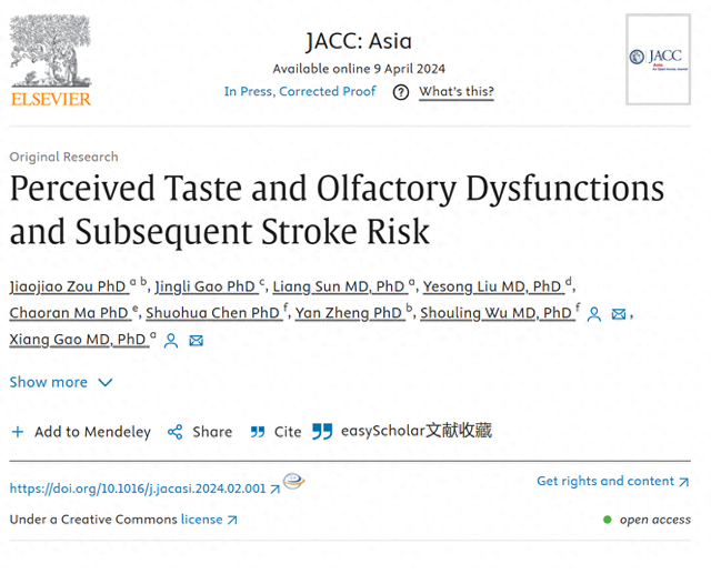 JACC: Asia 论文截图。受访者供图