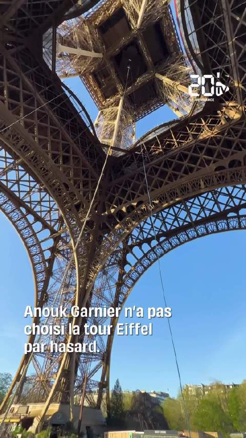 anouk garnier 用18分钟爬绳110米抵达埃菲尔铁塔二楼…_手机新浪网