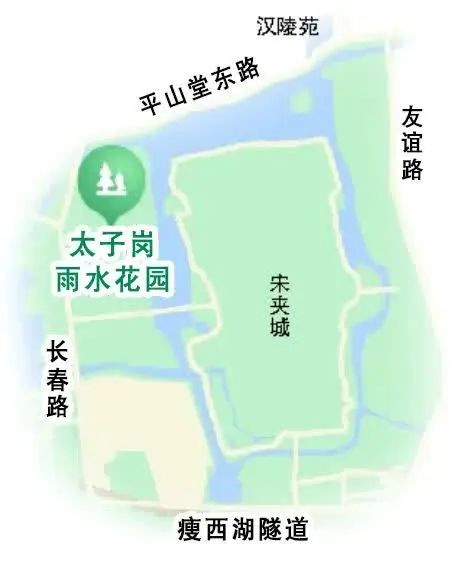 位于宋夹城西侧,北至下马桥,南至宋夹城西门停车场,西至平山堂东路