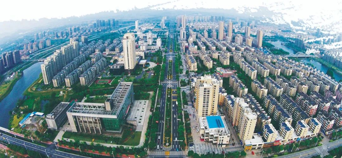 马鞍山市当涂县航拍 资料图近年来,该县以电子商务进农村综合示范