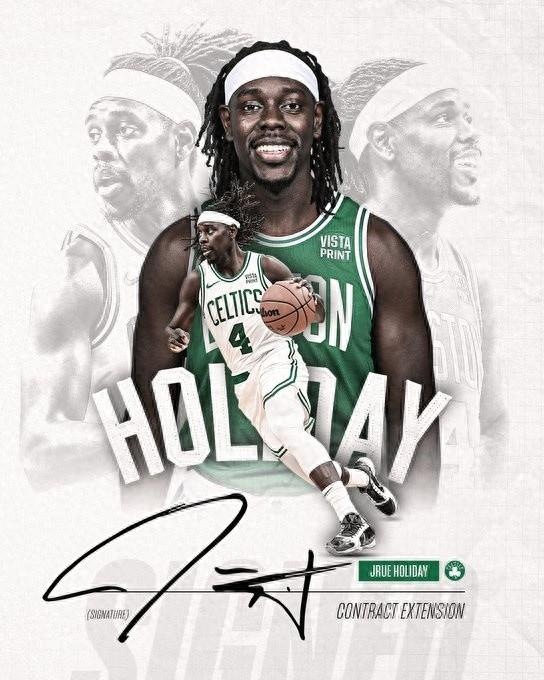 4年1.35亿!官方:绿军正式与朱-霍勒迪签下一份提前续约合同