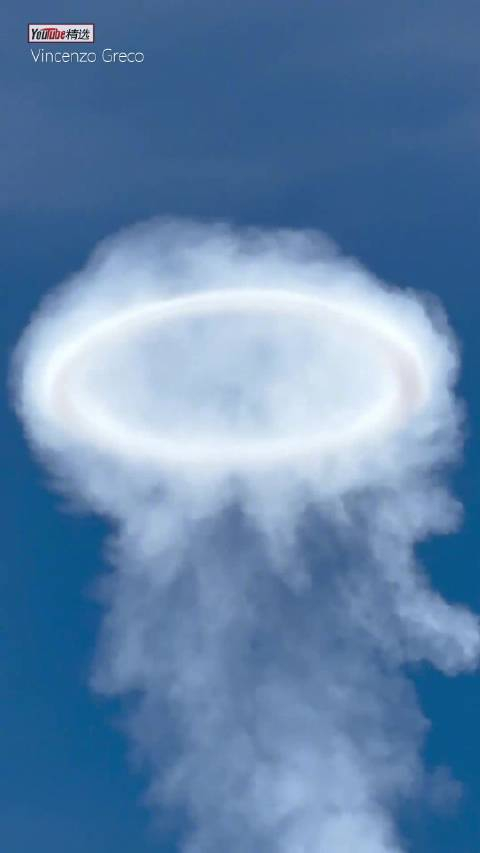 多角度欣赏西西里岛埃特纳火山喷发吐出涡环