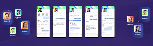 （钉钉物业行业数字员工应用示意图）