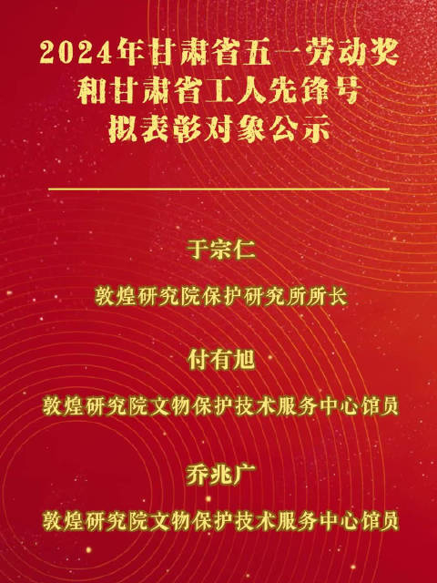 拟表彰对象公示