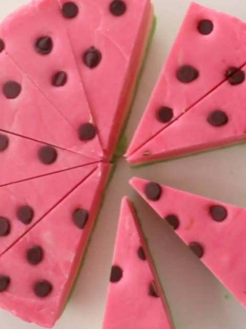 奶油糖 巧克力 棉花糖做成的"西瓜🍉软糖"_手机新浪网