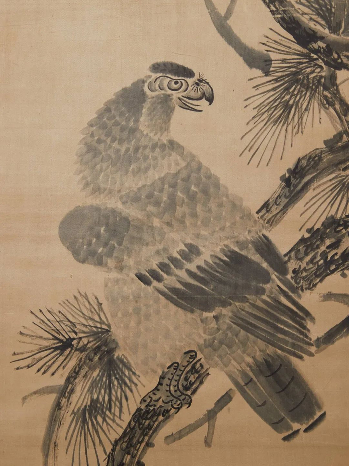 清代奇女子李因苍鹰图领衔吴大澂罗振玉书画热拍中