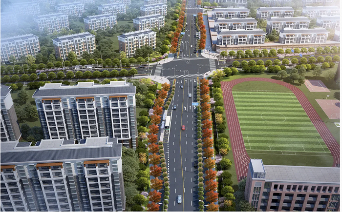 百神庙路效果图。