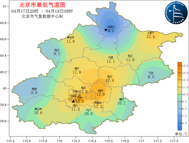4℃(17日15:45)昨日天气实况明天上班时:晴间多云;偏北风2级左右;14
