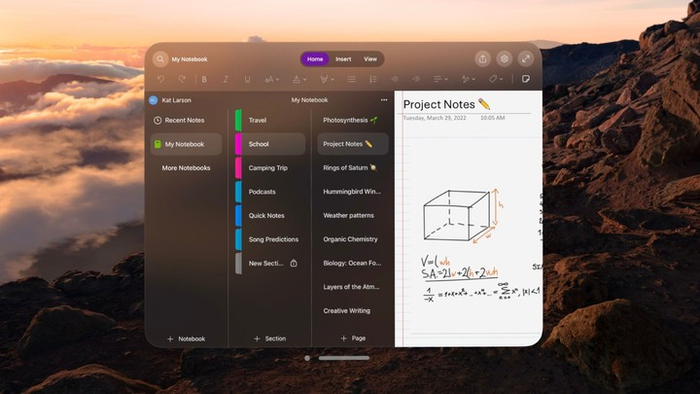 微软昨日在苹果 vision pro 上推出了原生 onenote 应用,目前已上架