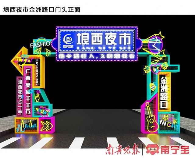埌西夜市门头效果图