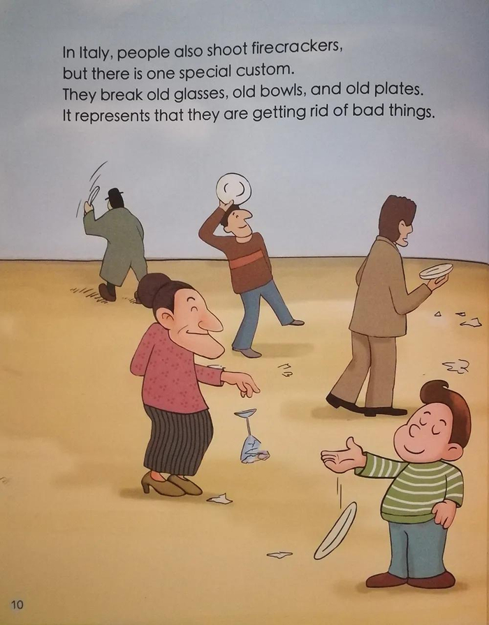 in italy, people also shoot firecrackers, but there is one