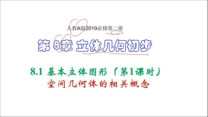 人教a版必修二《第8章:立体几何初步》