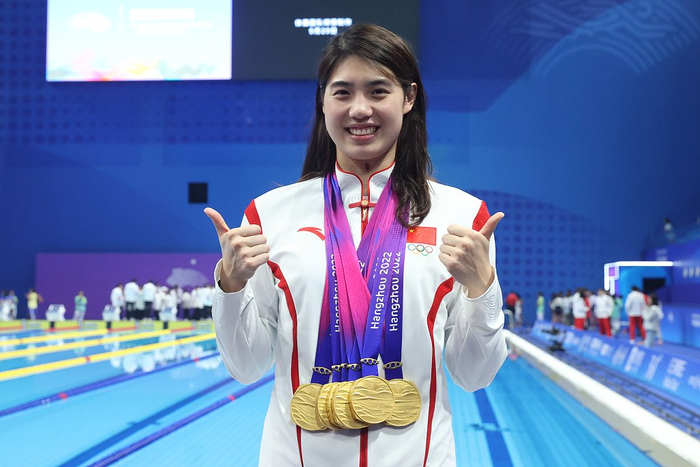 张雨霏杭州亚运会拿下6金。
