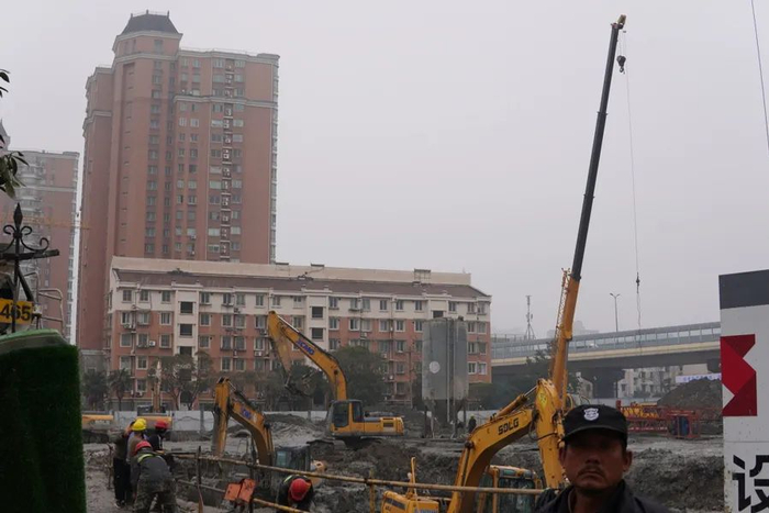 浙工新村施工现场。周驰昱 摄