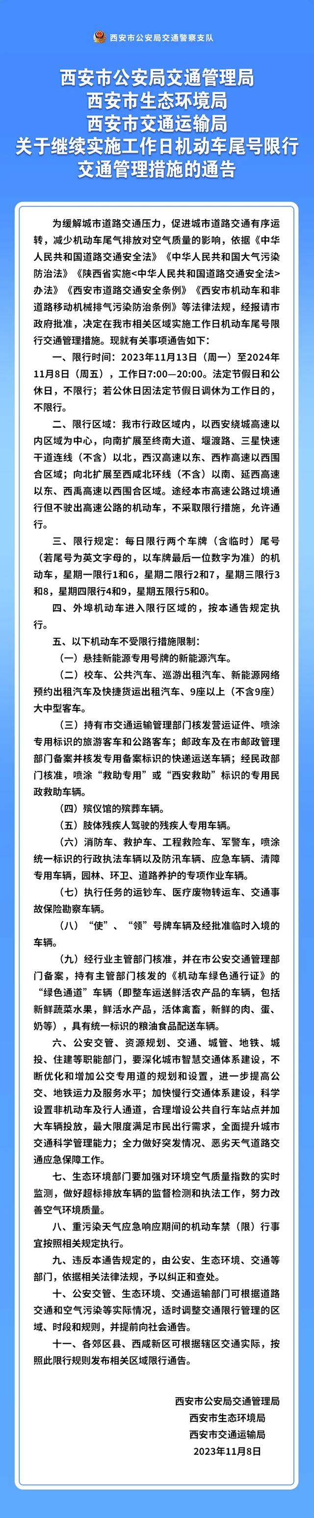 西安交警发布|关于2024年4月22日机动车尾号限行的提醒|机动车|周菲菲