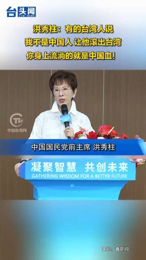 洪秀柱:有的台湾人说我不是中国人 让他滚出台湾 你身上流淌的就是